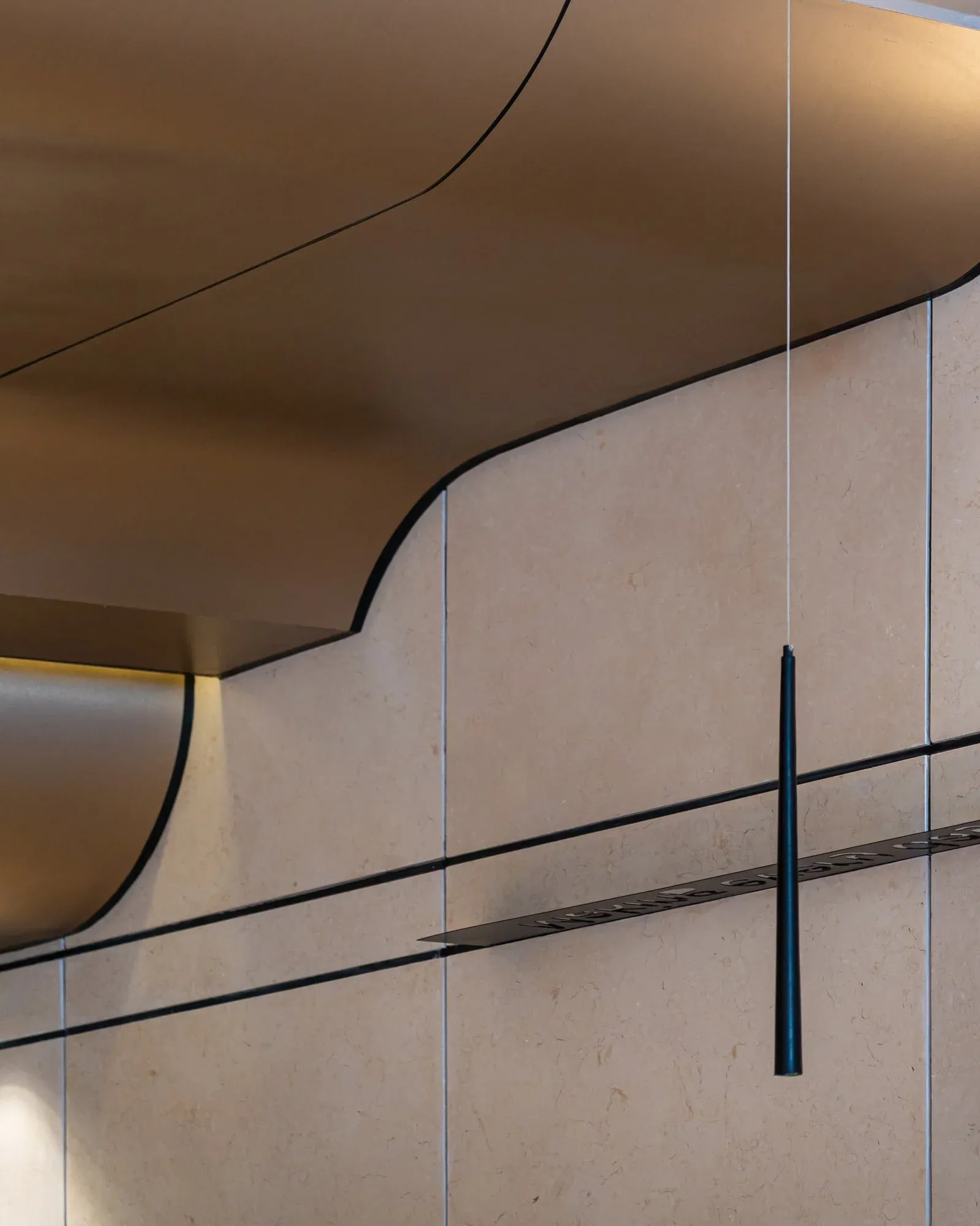 Installation detail showing sub-frame system or mounting technique