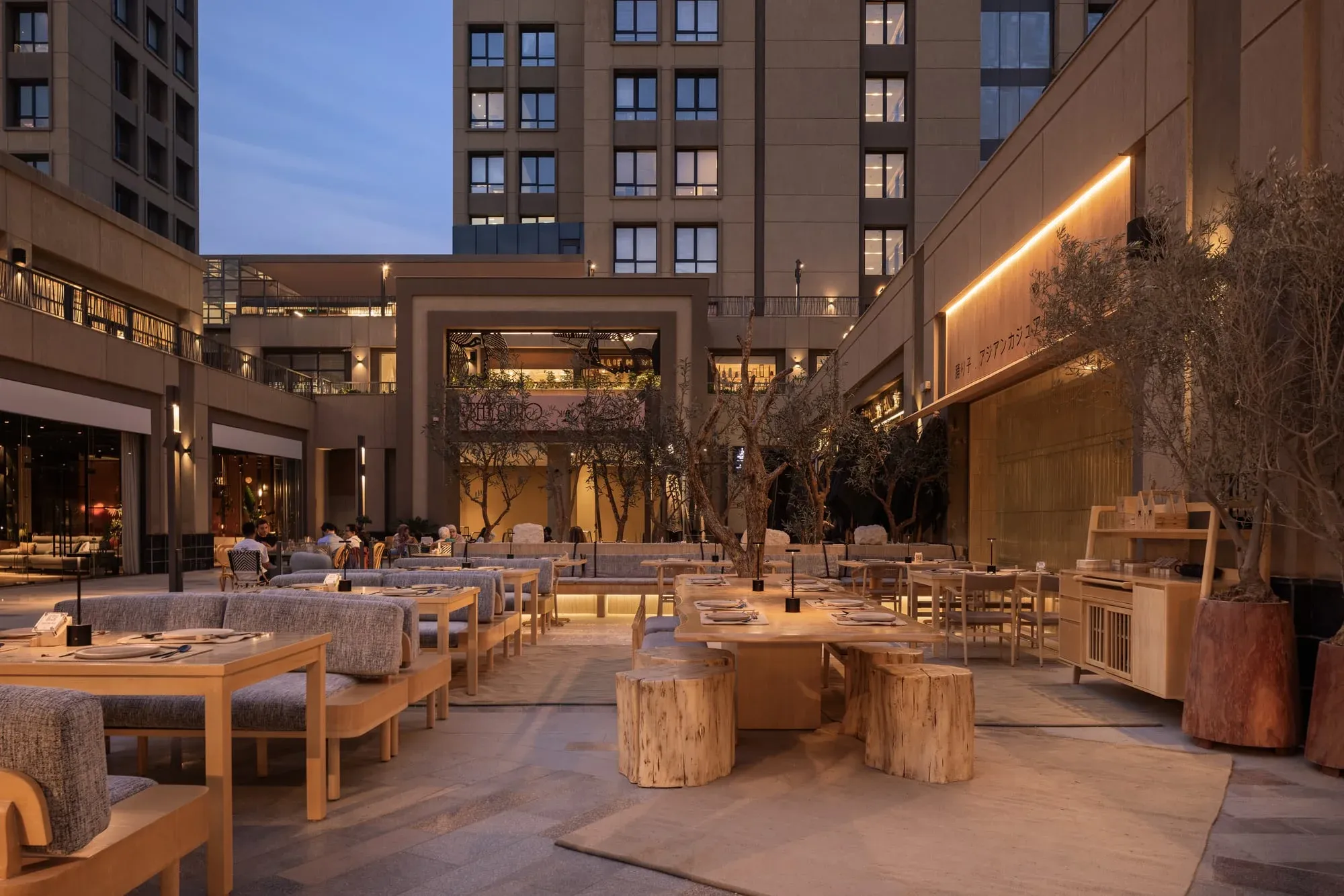 Outdoor pergola showing structural detail and weather treatment finish